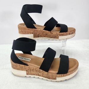 Steve Madden Black Platform Sandals